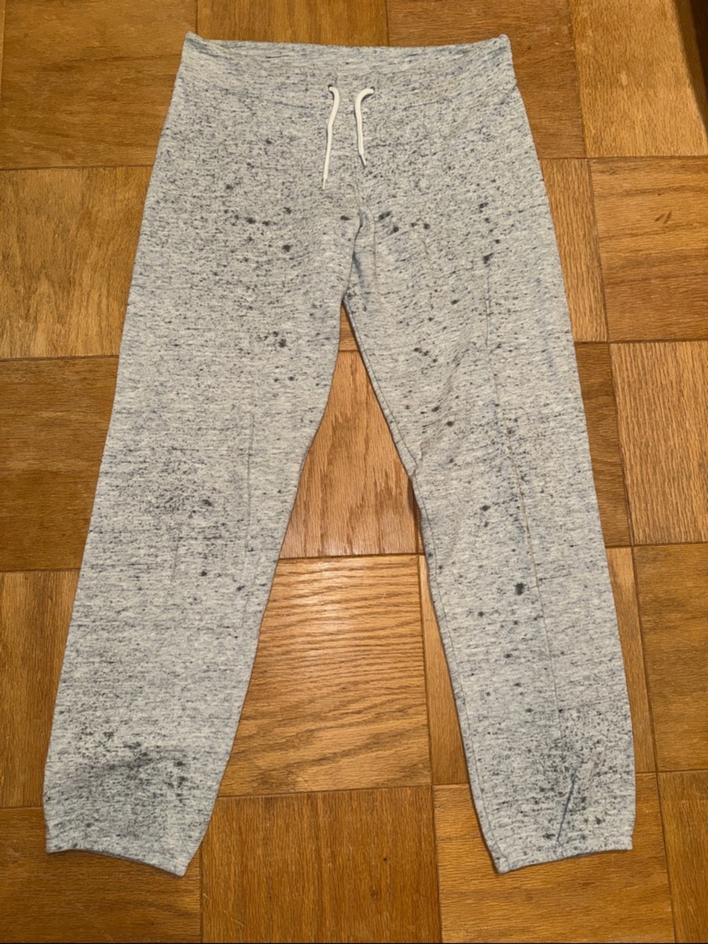 Monrow Light Gray Speckled Fleece Joggers